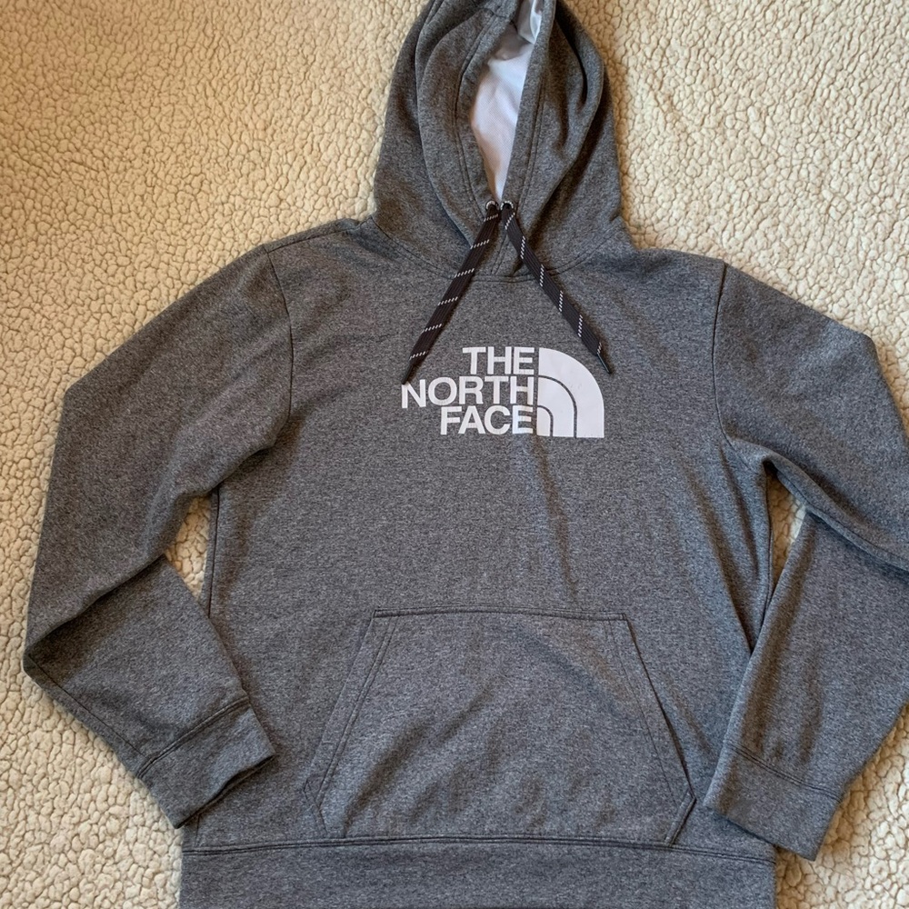 The North Face Grey and White Hoodie